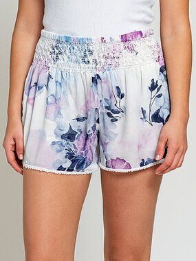 INDIGO Reign Floral Water Color Shorts b23